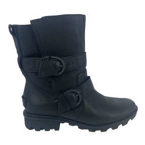 Women's Sorel Black Phoenix Moto Boots Size 9